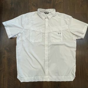 Under Armor lightweight button down shirt.